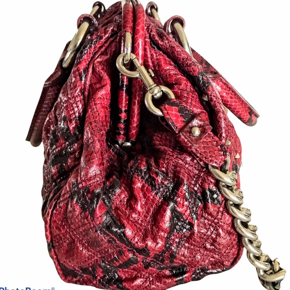 Marc Jacobs STAM Bag Python Bordeaux Studded wTags - Picture 5 of 17